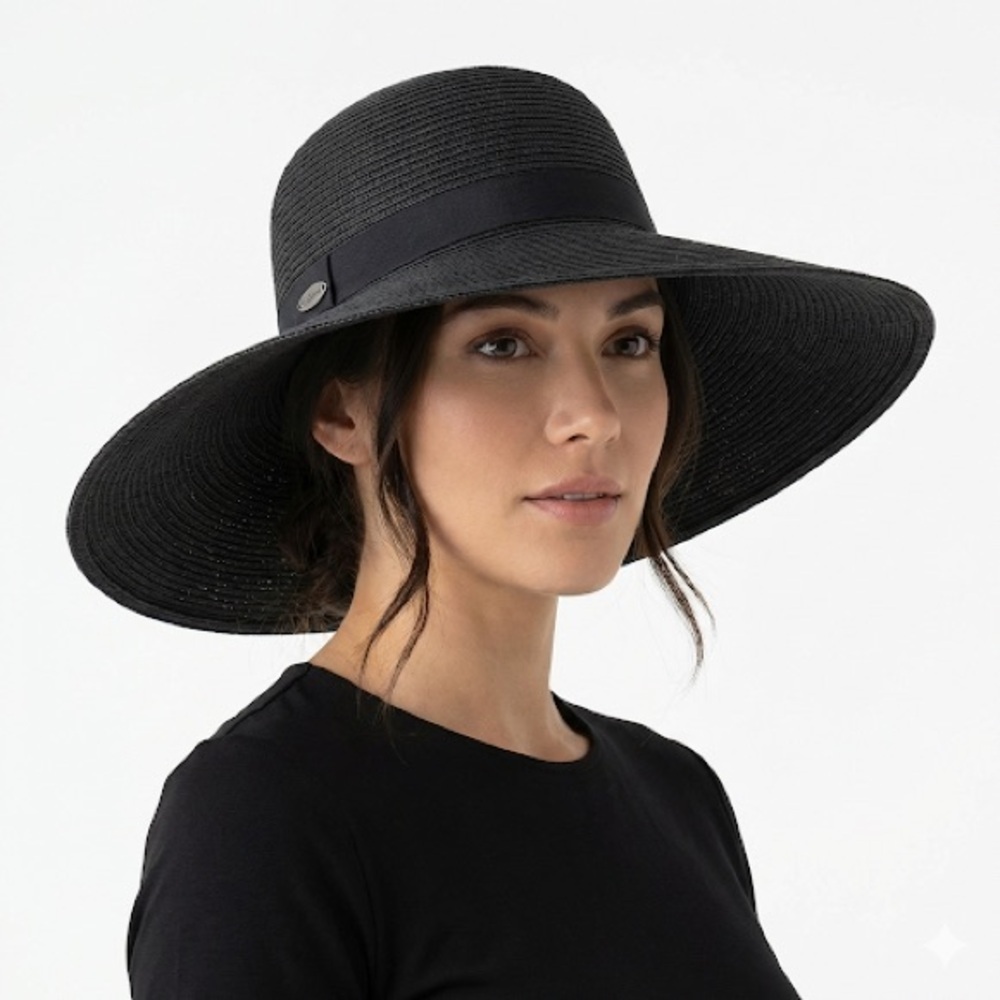 Wallaroo Women’s Aria Wide Brim Sun Hat Black